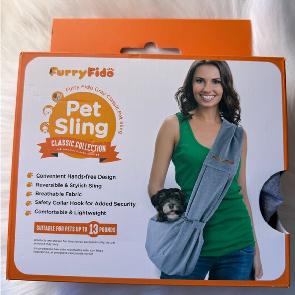 FurryFido Gray Pet Sling - Picture 1 of 4